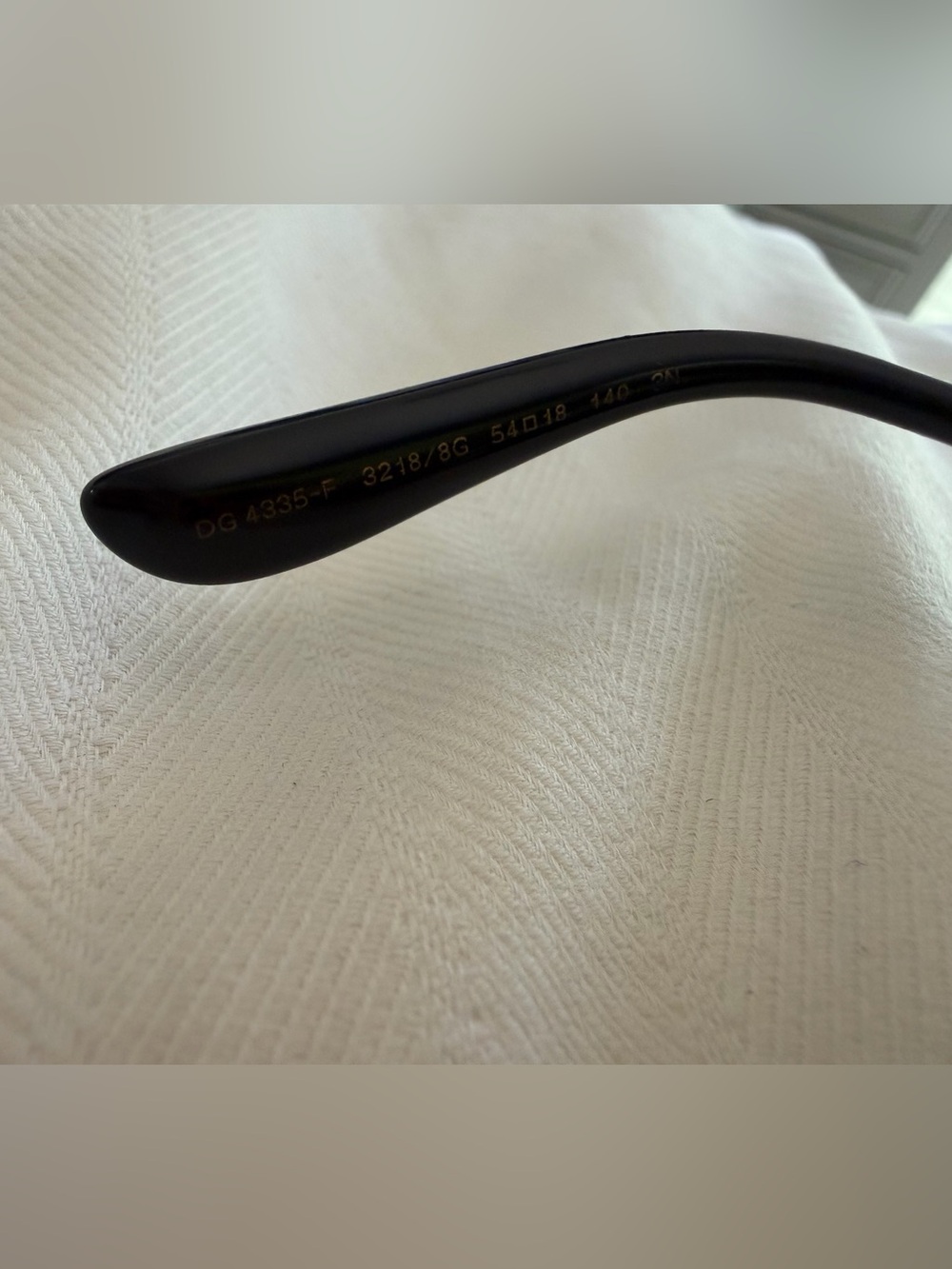 Women's Dolce & Gabbana Black Cat-Eye Sunglasses with Gold Accent - Picture 5 of 7